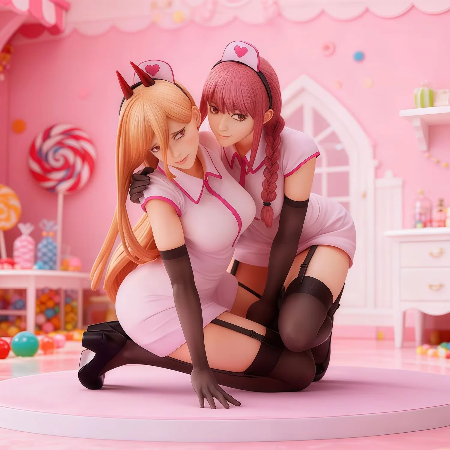 

Chainsaw Man Anime Figure Power & Makima Action Figure Pvc Statue Model Collection Decoration Desk Toys Birthday Gifts