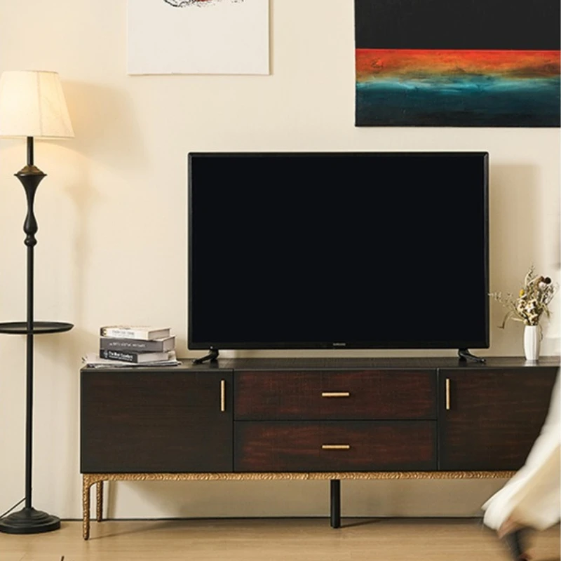 Hochwertige importierte TV-Ständer aus Barty-Holz, britische Retro-TV-Ständer, Wohnzimmer im antiken Stil, universelle Wohnmöbel, Ein Fernseher