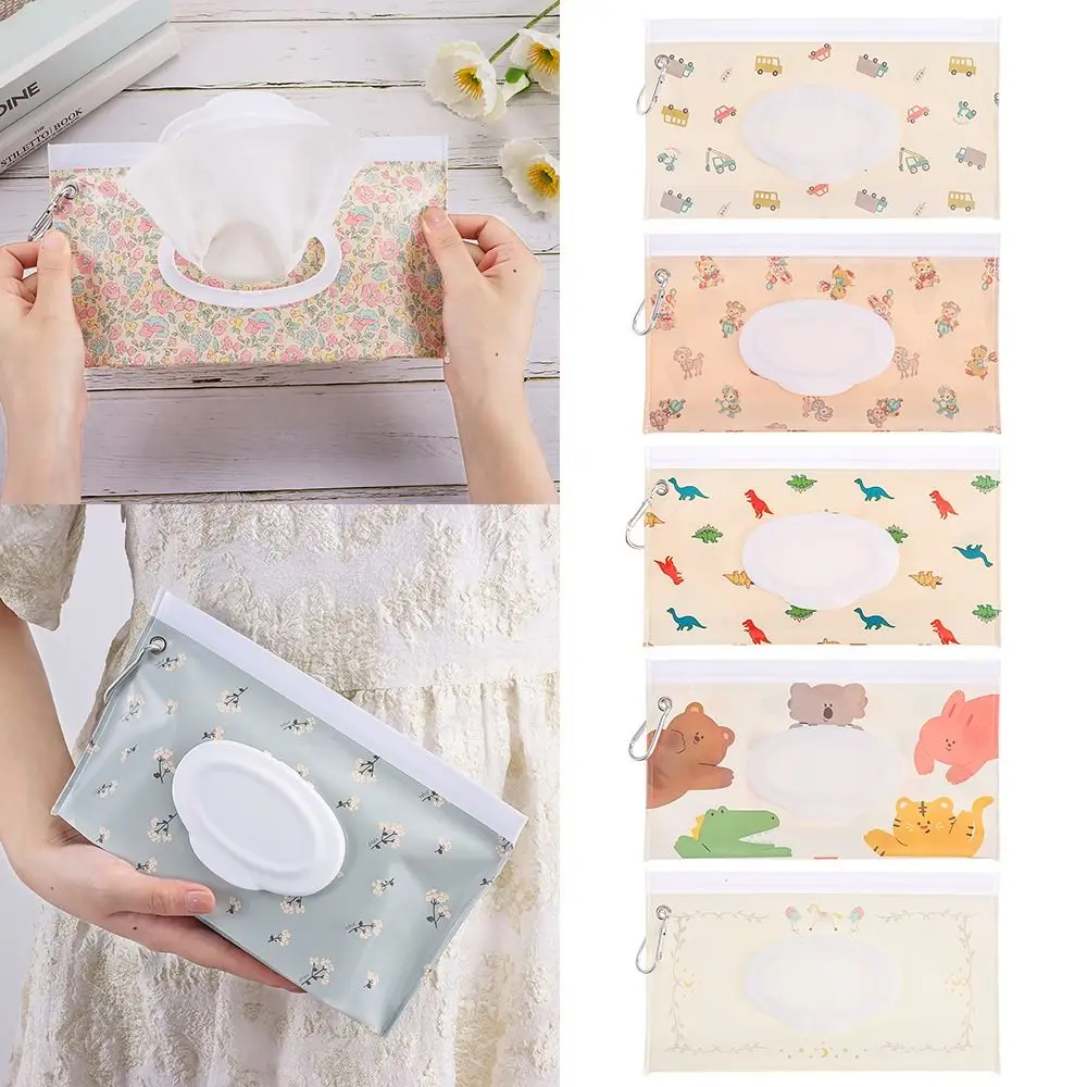 Bonito eva lenços umedecidos saco flip capa com fivela toalhetes titular caso reutilizável recarregável bolsa cosmética produto do bebê