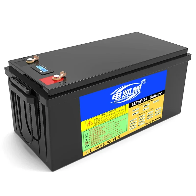 Nuova batteria Lifepo4 12V 24V 36V 48V 100ah 150ah 300ah con BMS integrato 0-4800W3C batteria al litio ferro fosfato ad alta potenza