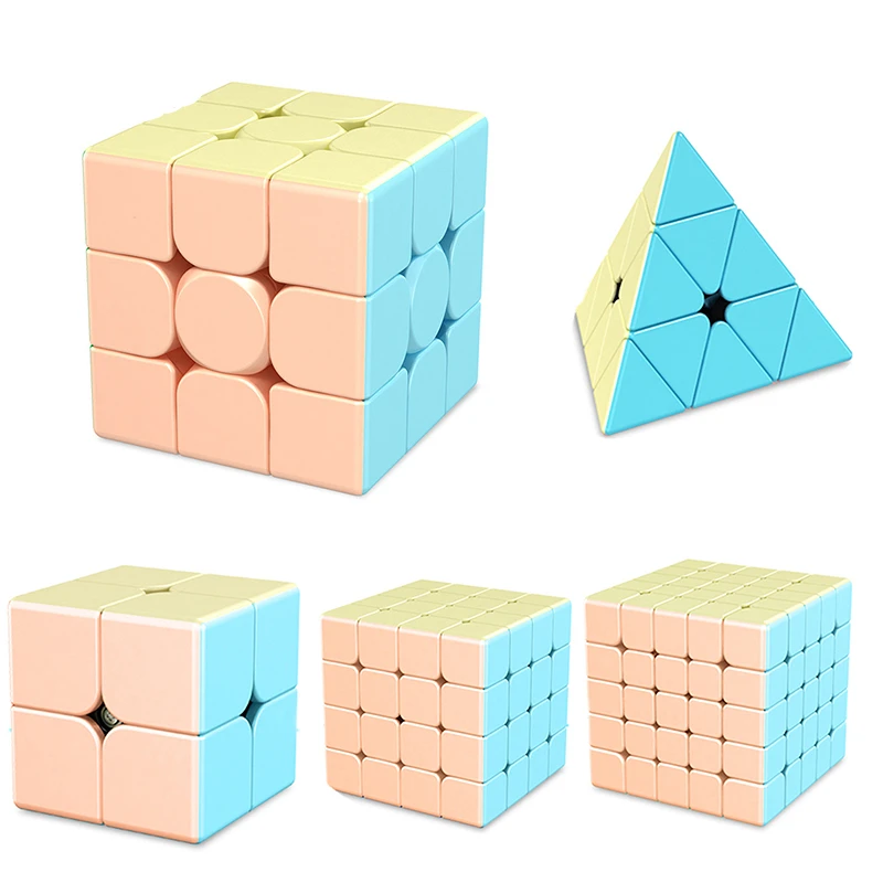 

NEW Marcaron Magic Cubes for Kids 2X2 3X3 4X4 5X5 Pyramid Cartoon Speed Puzzle Cube Toys Educational Games for Children