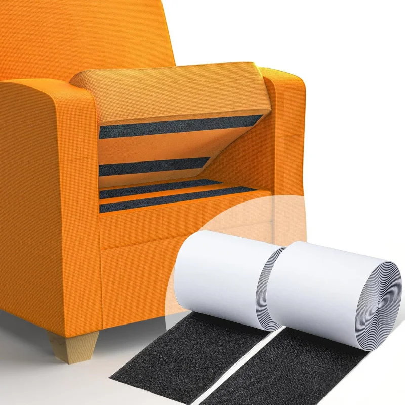 【5-Meter Adhesive Hook-and-Loop Tape】 Multi-purpose tape suitable for sofa covers, bed sheets, and window screens.
