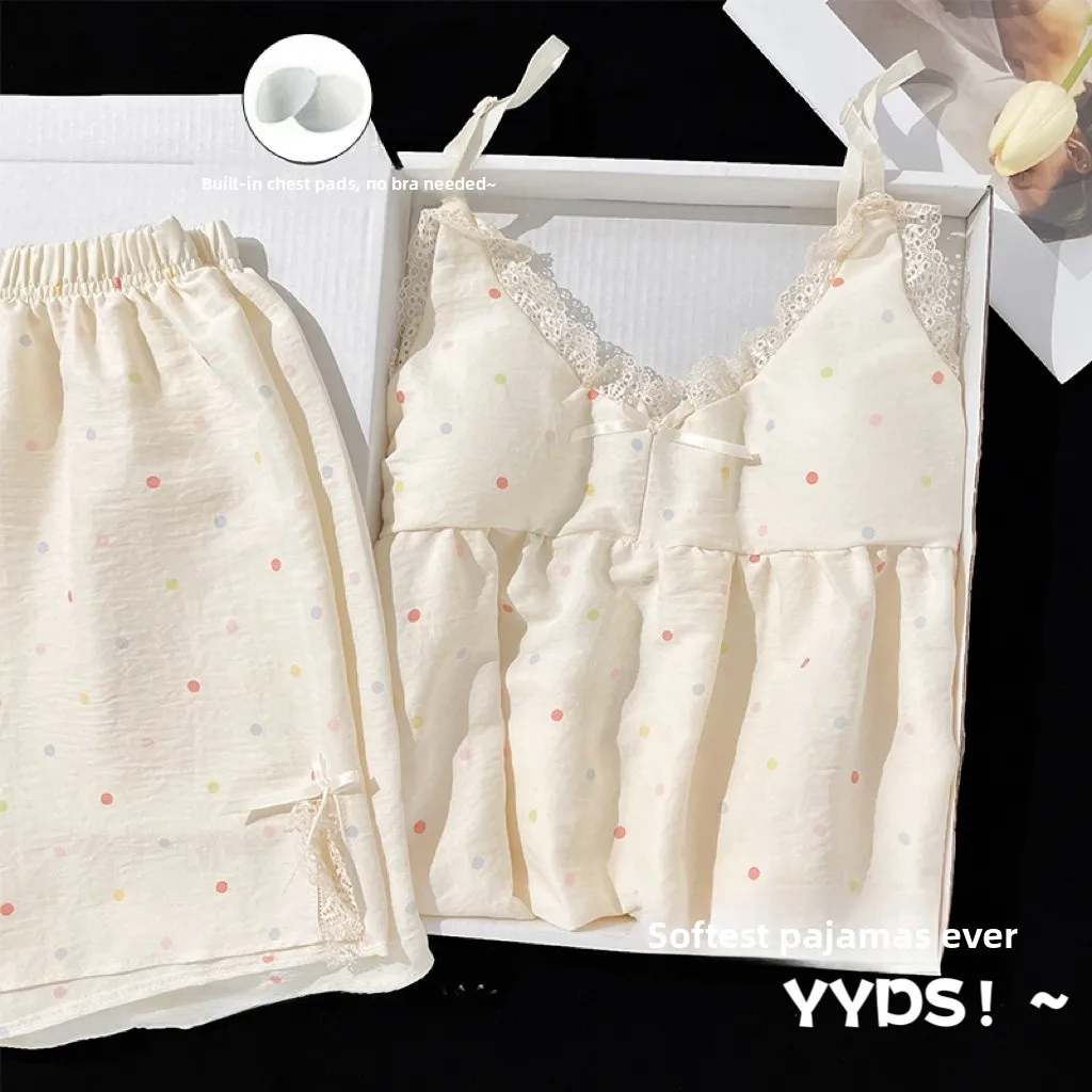 

Sweet Summer Home Clothes ort Sve orts Two-Piece Set Comfortable Cotton Polyester Blend Youth Suitable Casual Wear