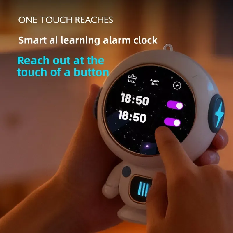 Mini Astronaut Smart AI Robot WiFi Speaker LCD Screen Educational Learning Toy For Kids Boys Girls Home Gift
