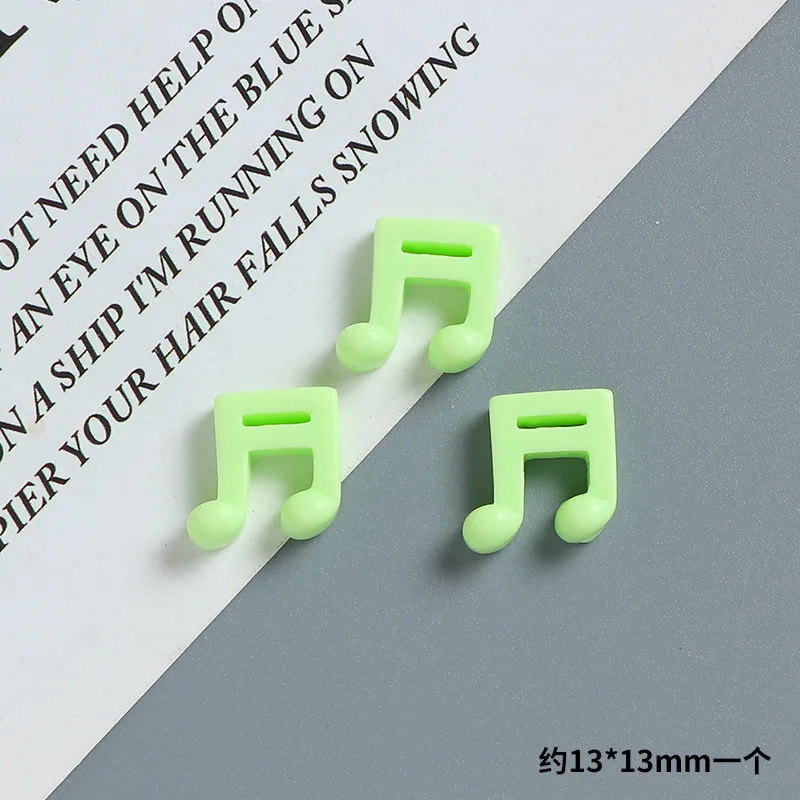 10Pcs Kawaii Cartoon Kinds Of Music Sign Musical Eight Notes Nail Art Decoration Resin Charm Flatback Junk Phone Case Charms