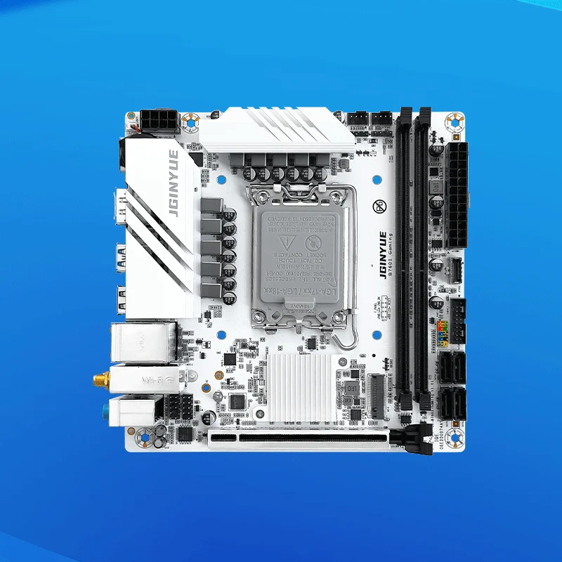 Imagem -02 - Jginyue B760i Placa-mãe Lga 1700 Suporte Intel Core i3 i5 i7 i9 12th 13th Memória Ddr4 Novo Desktop Itx B760i-gaming