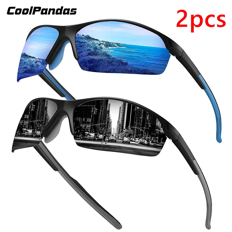 

2PCS TR90 Polarized Sports Sunglasses For Men MTB Cycling Glasses Women Lightweight Photochromic Running Goggles lentes ciclismo