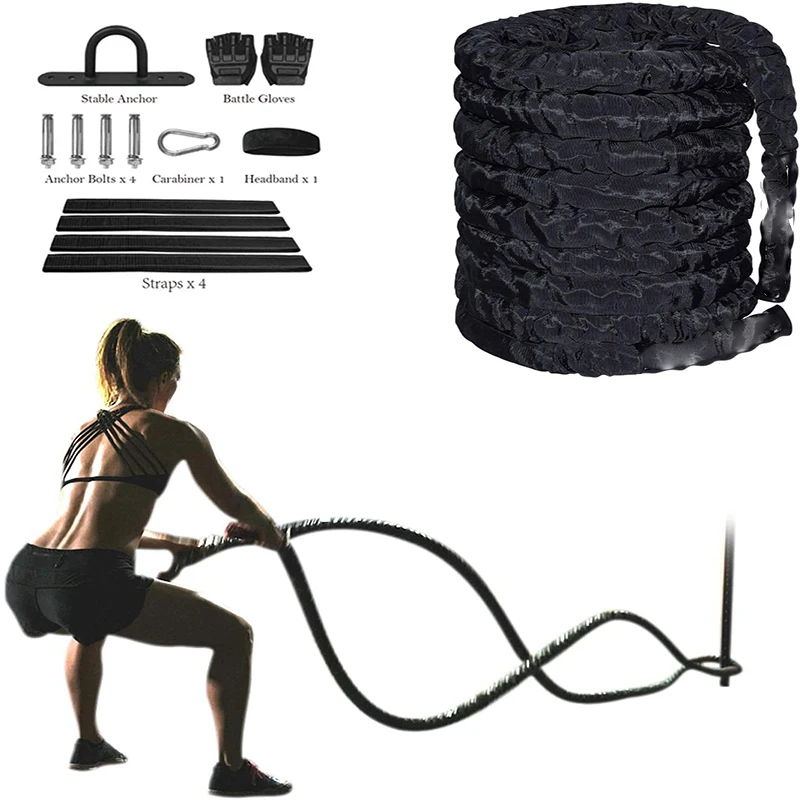 

Jump Battle Rope for Home Gym Workout Weighted for Working Out Exercise Ropes Heavy Ropes for Exercise Training