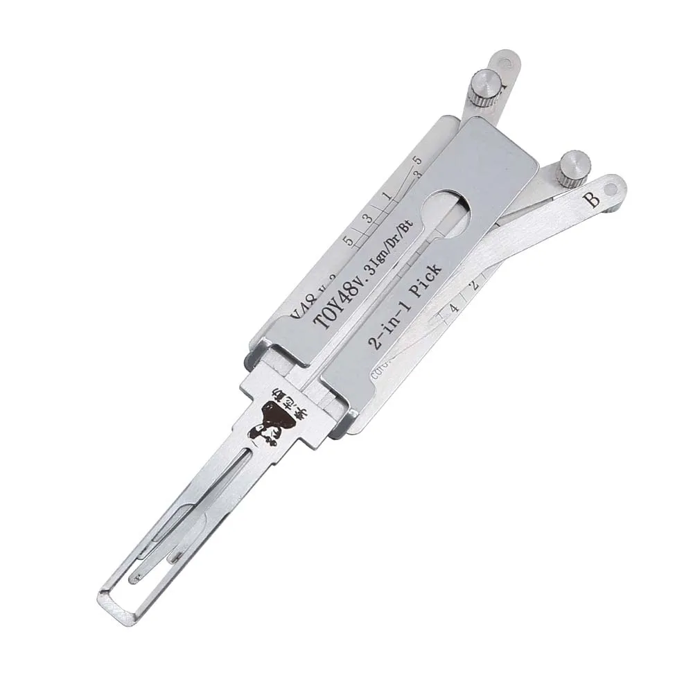 

TOY48 lishi 2in1 Tool for New Lexus/Cruiser/Crown Car Door Lock Cylinder Locksmith Supplies Repair Tools