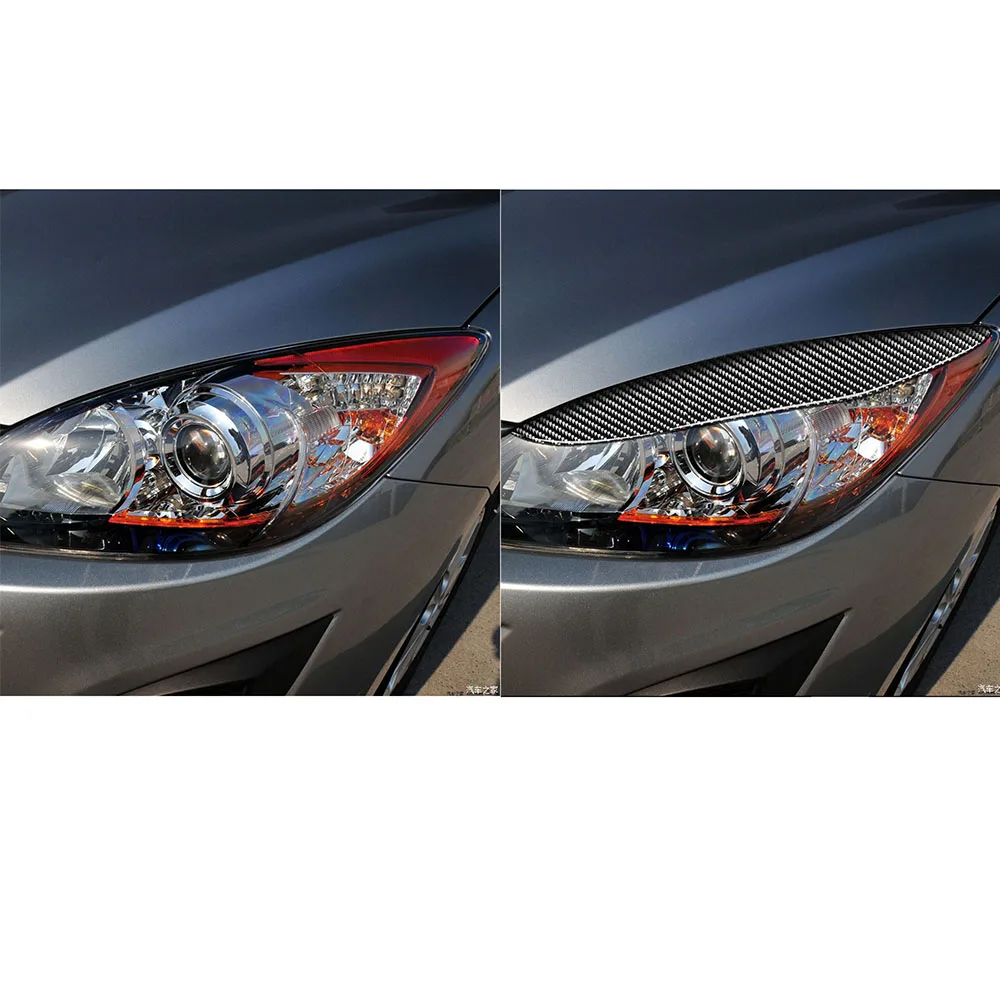 لمازدا 3 2010 2011 2012 2013 ألياف الكربون العلوي الحاجب جفن غطاء الديكور الخارجي Pegatinas الفقرة Coches ضبط