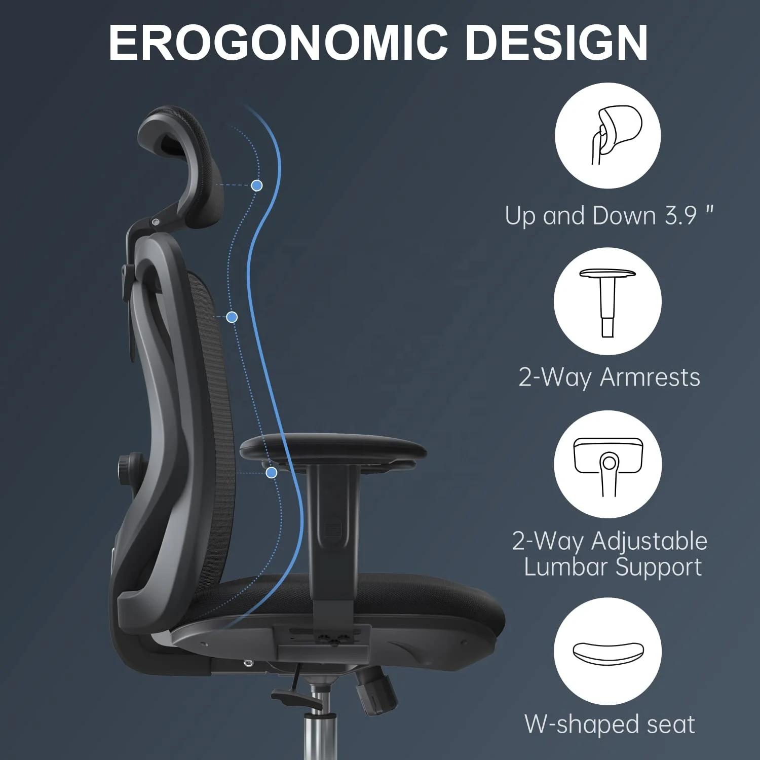 July005 Sihoo M57 All Mesh Office Chair Design Conference Ergonometric Design High Back Ergonom Argonic Ergonimic Manager Mesh E