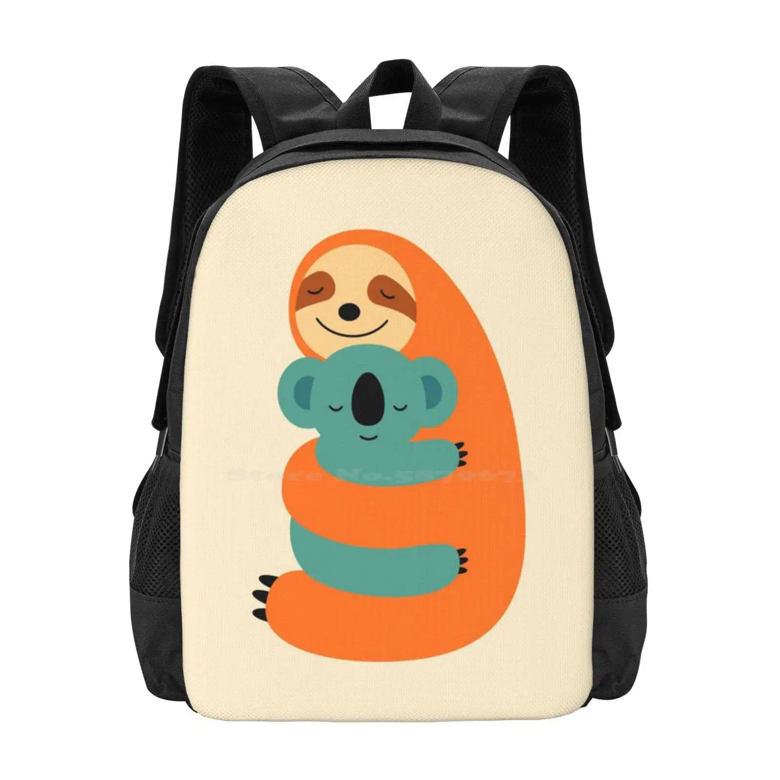 Stick Together Hot Sale Schoolbag Backpack Fashion Bags Sloth Koala Cute Love Friends Hugs Smile Valentine Kids Nursery