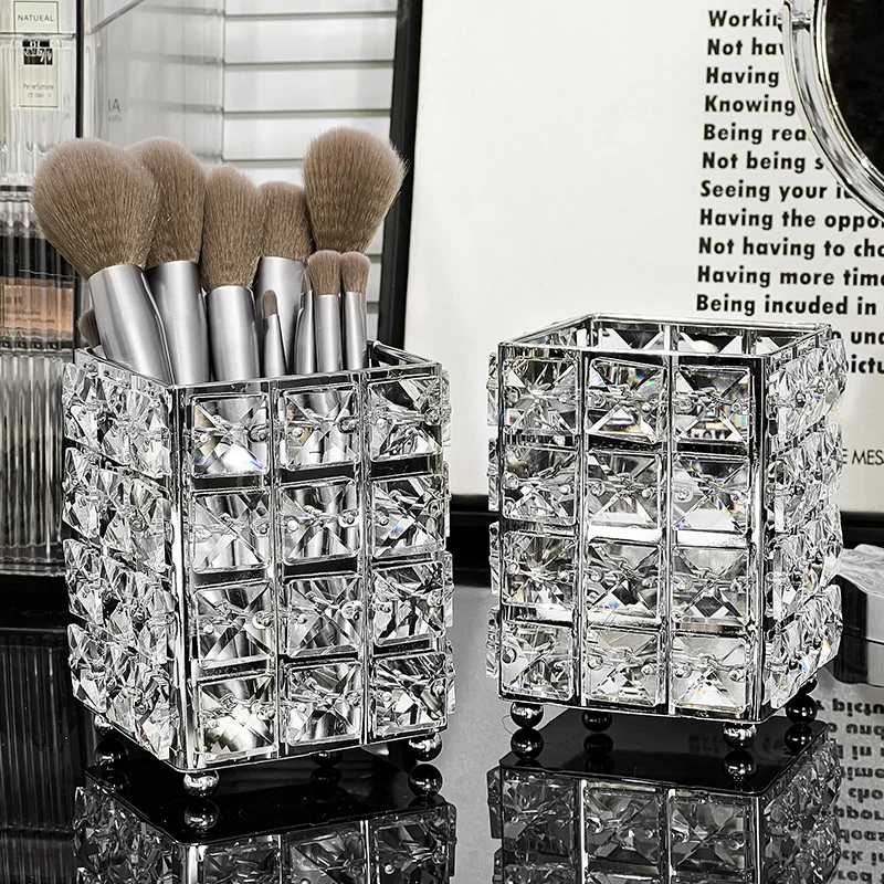  Large Capacity Makeup Brush Storage Cylinder Comb Brush Pen Holder High Aesthetic Value Desktop Organizer Box