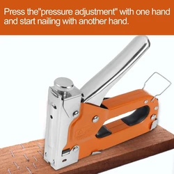 3 In 1 Nail Gun DIY Furniture Construction Stapler Upholstery Staple Gun With 600 Staples Home Decor Carpentry Tools