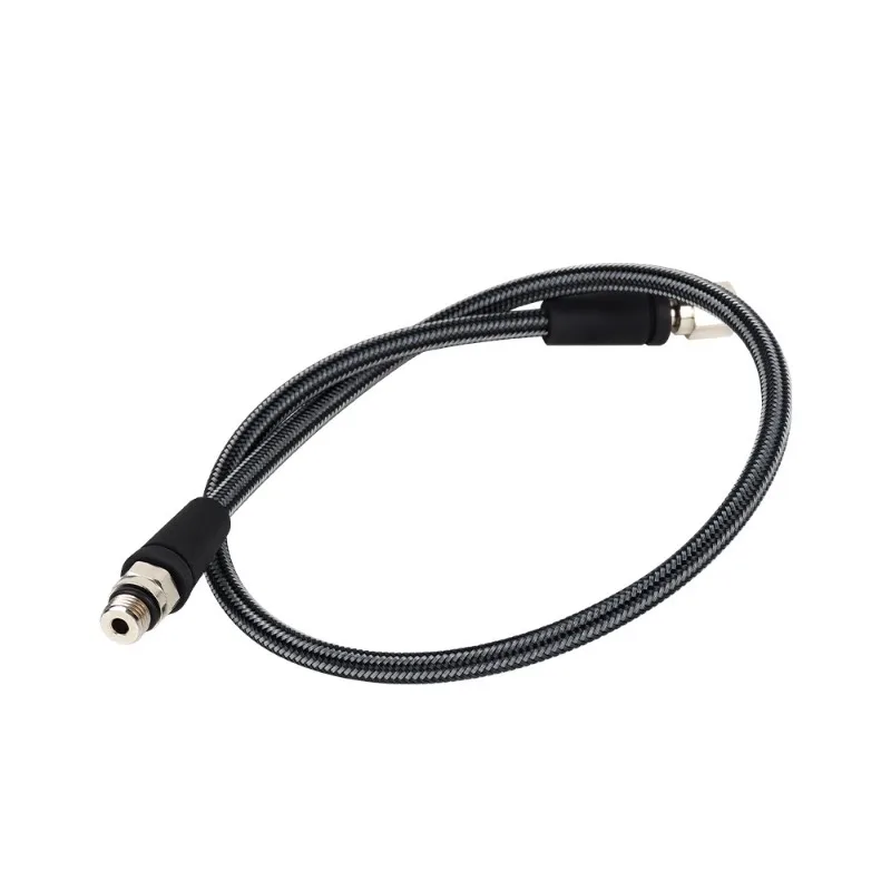 Latest DIDEEP Submersible Residual Pressure Tube Pressure Hose Braided Carbon Fiber Depth Gauge 15cm Side Hanging BCD Regulator