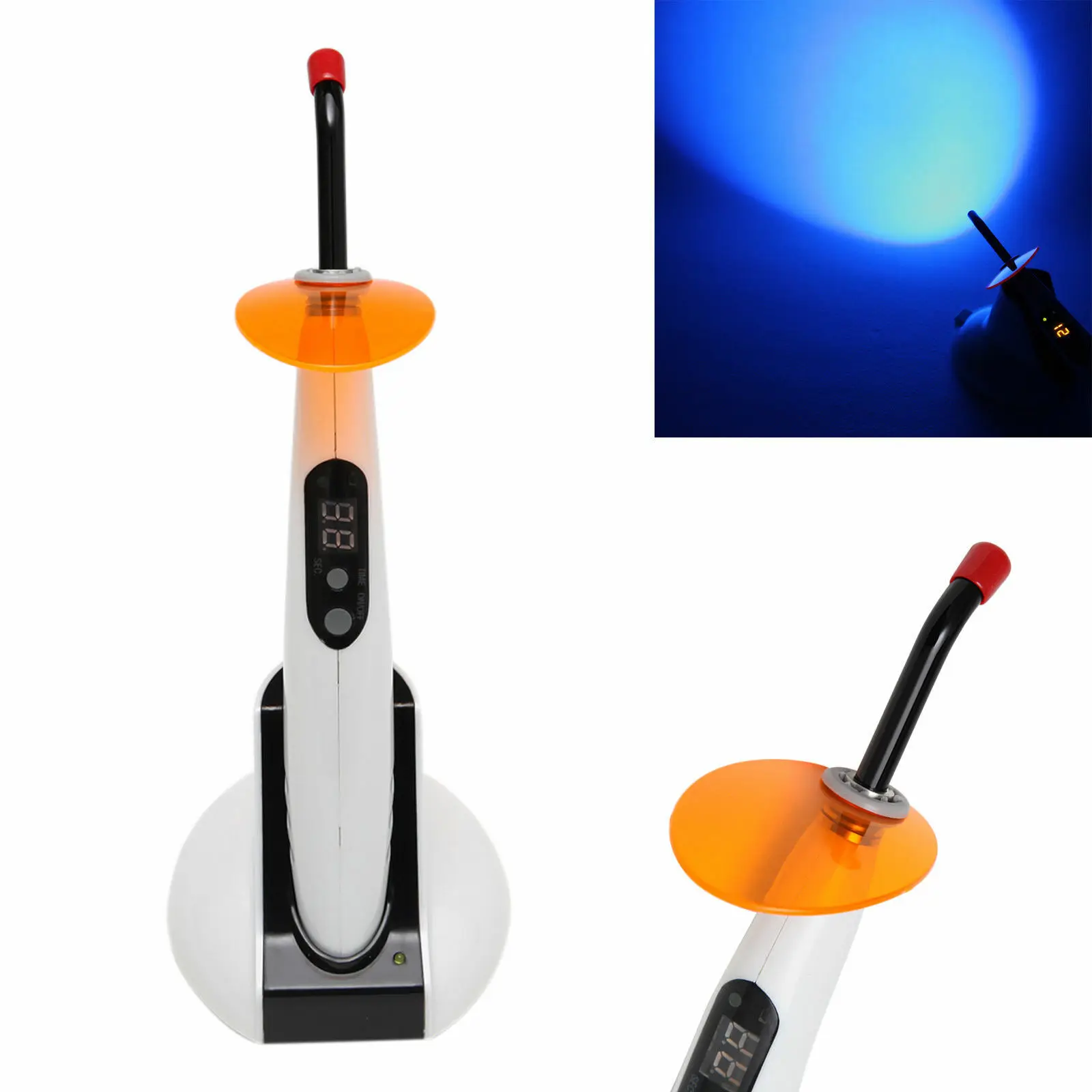 New Wireless Dental Curing Light LED Lamp Cordless Teeth Whitening Dentist 5W/1400MW Accelerator Tips High Power