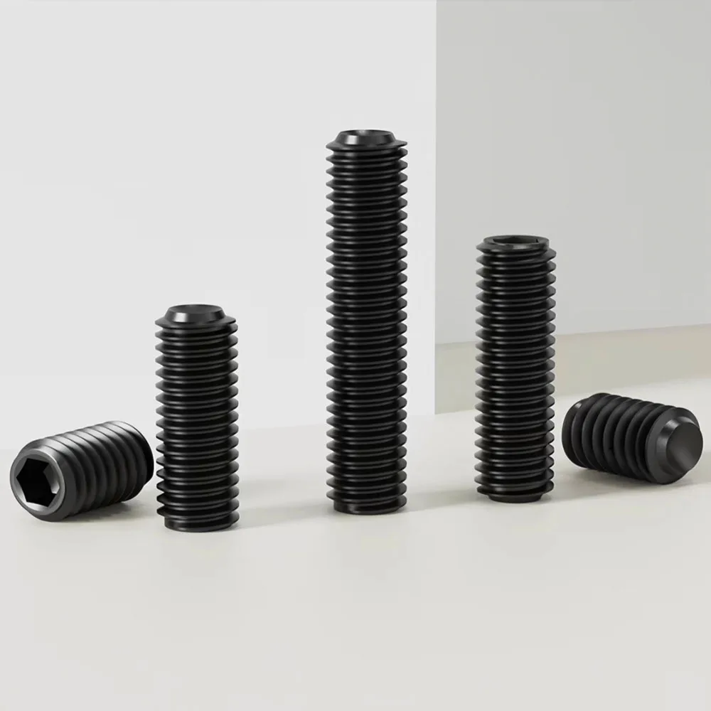DIN916 Grade 12.9 Alloy Steel Hex Socket Cup Point Set Screws UNC UNF 1/4