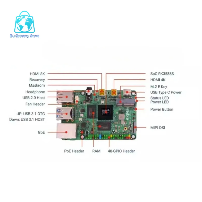RADXA ROCK 5A RK3588S, High-Performance, 8-core 64 Bit