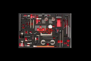 

45-Piece timing tool holder for gasoline and engines