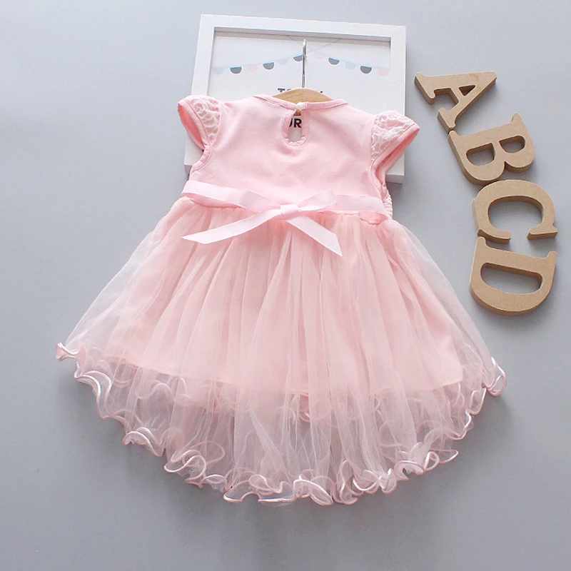 Newborn Baby Clothes 0 3 6 12 24 Month Party Tulle Girl Flower Summer Dress Princess Dress Toddler