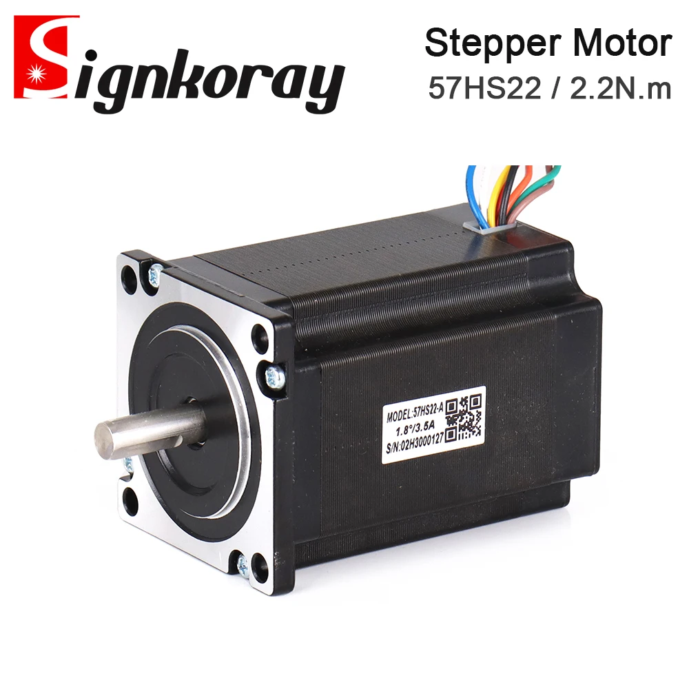 SignkoRay Leadshine Nema 23 Stepper Motor 57HS22-A Holding Torque 2.2N.m Current 4A CNC Laser Grind Foam Plasma