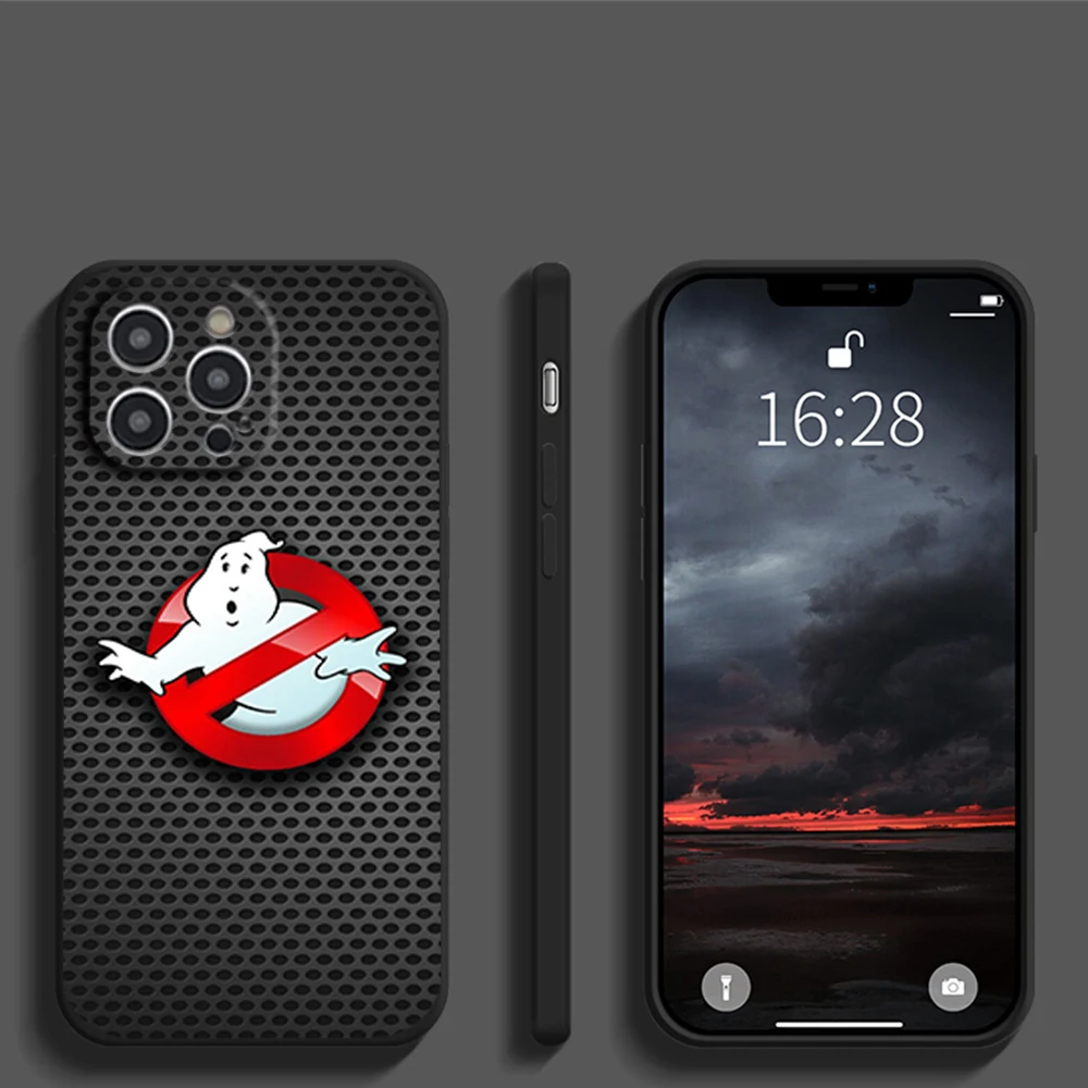 Cartoon E-Extreme G-Ghostbusters Phone Case For iPhone 16 11 12 13 14 15 Pro Max Plus Black Soft Shell