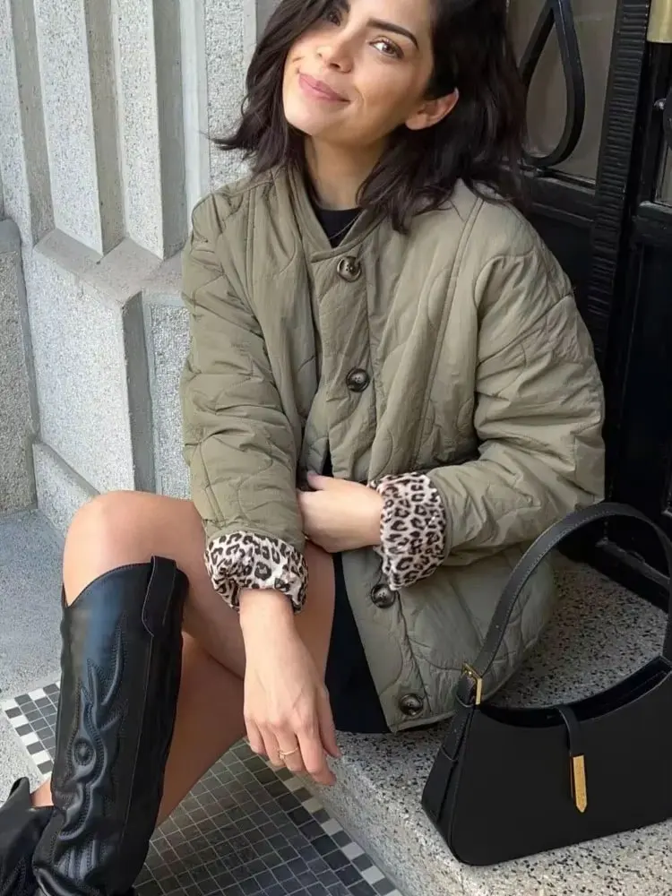 

HH женская осенняя повседневная стеганая хлопковая куртка с длинным рукавом, однобортная однотонная с карманами, зимнее винтажное свободное теплое пальто