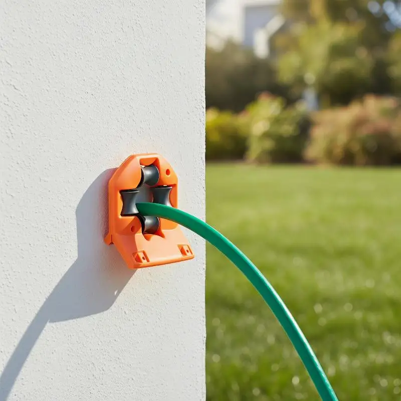 @*No Kink Outdoor Garden Hose Guide Bracket Wall Corner Anti-Skid Pipe Positioning Roller for Home Gardening