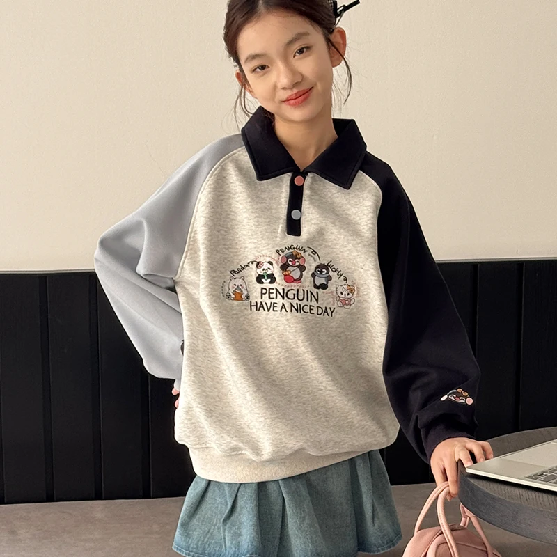 Girls' hoodie Korean style, girls' adults' children's spring and autumn season super huge beautiful stylish and fashionab