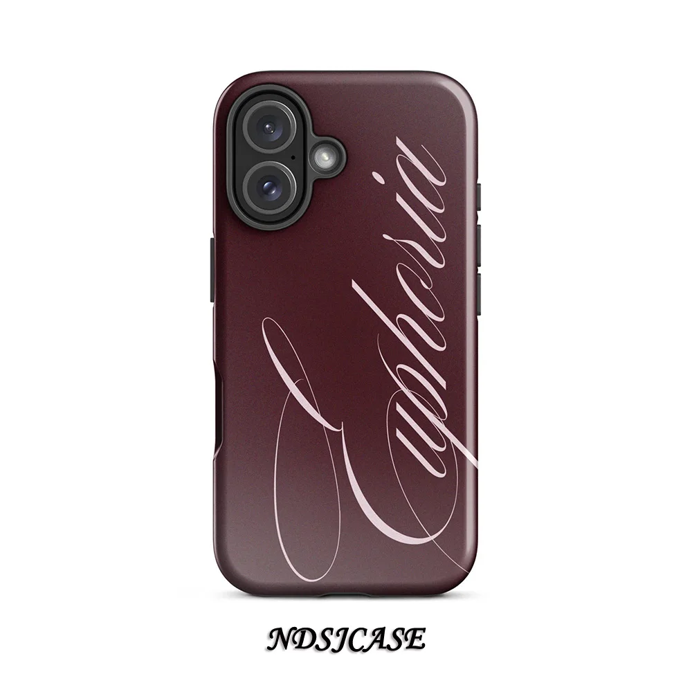 Coque de téléphone Euphoria pour iPhone 17 16 15 14 13 12 11 X XS XR XSMAX 7 8 Air Pro Max Plus, couverture arrière de luxe Double couche