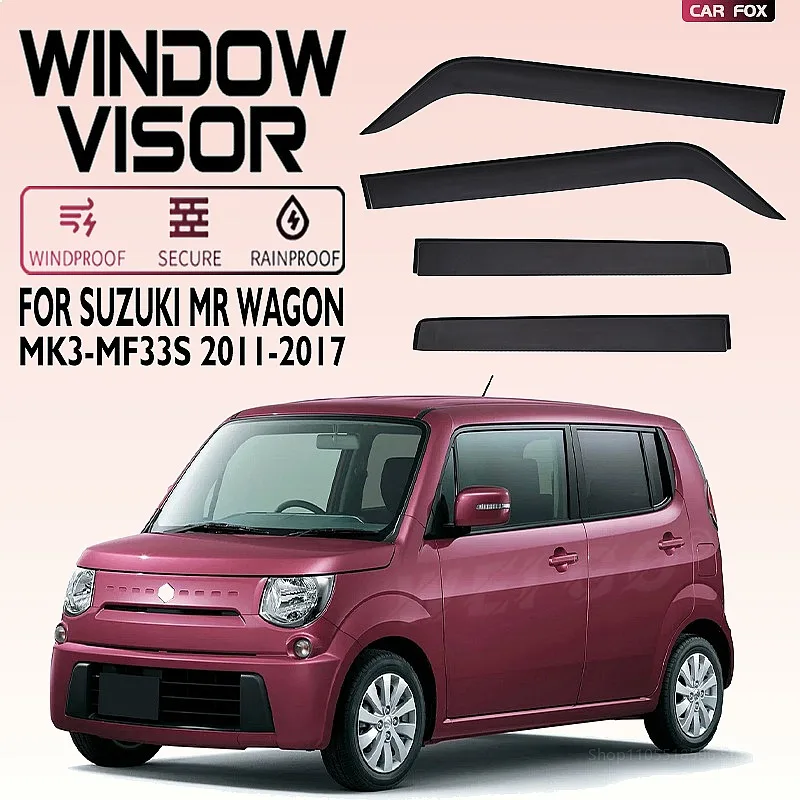 

For Suzuki MR Wagon 2011-2017 Car Window Visor Rain Sun Shade Side Windshield Awning Auto Accessories