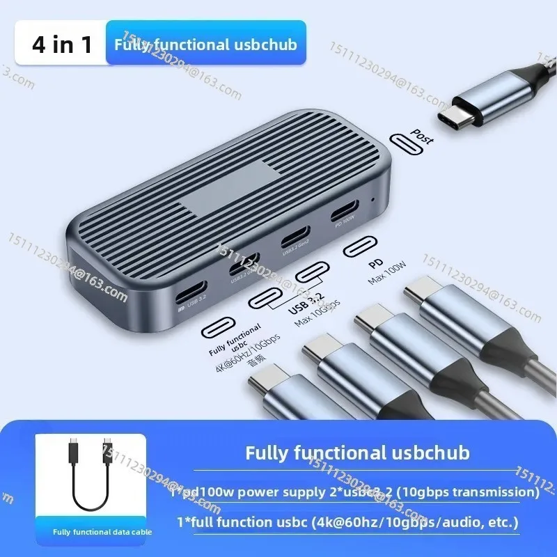 Type-C Docking Station USB 3.2 Hub Fully Functional Compatible with MacBook 10G Transmission 4K Screen Projection Stock Product