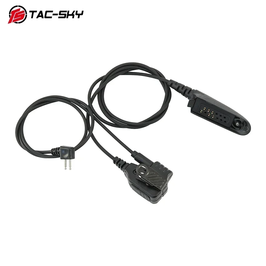 TAC-SKY Tactical Headset Handheld MIC Walkie Talkies Adapter for COMTA IPSC Version Shooting Headphones for GP320 GP328 GP140
