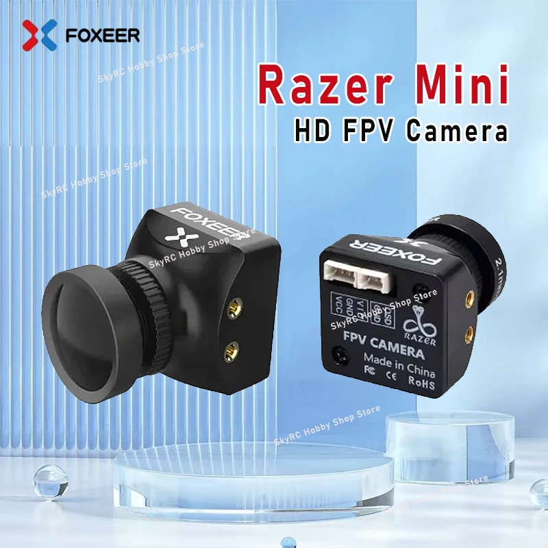 Foxeer Razer Mini HD FPV-camera - 5MP, 2,1 mm M12-lens, 1200TVL, PAL/NTSC, 4:3/16:9, OSD, 4,5-25V, natuurlijk beeld