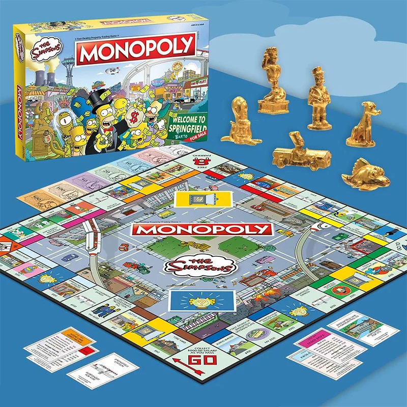 MONOPOLY The Simpsons-Naruto-Dragon Ball- Before Christmas Family Game Paper Card Flight Chess Party birthday present