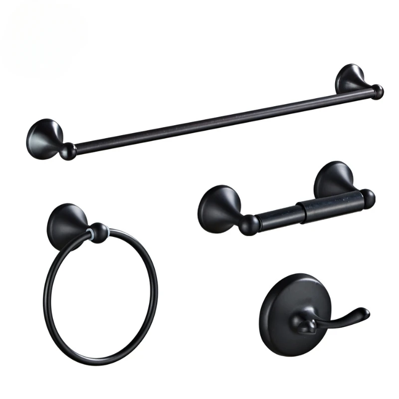 Bathroom hardware sets wall-mounted towel bar toilet paper holder zinc alloy stainless steel combination of materials coat racks