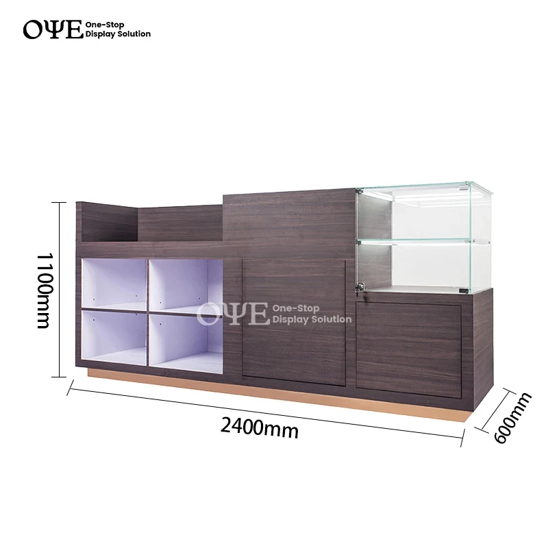 custom.Modern Clothing Shop Cash Table Register Retail Wooden Counter Cashier Desk Boutique Checkout Counters Sale