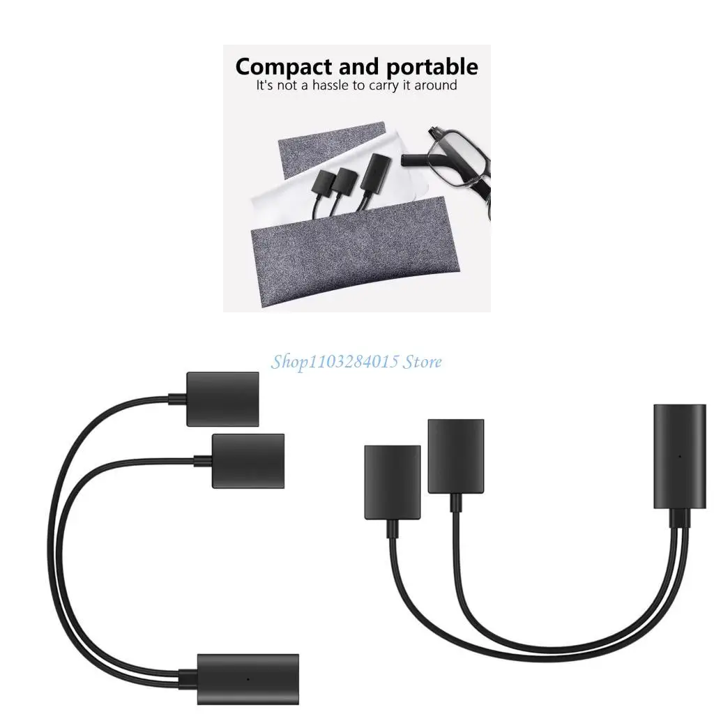 R6FF Third Generation Intelligent Eyewear Charging Cable Cord Power Supply Adapter, Unisex Accessories for EVi CG010