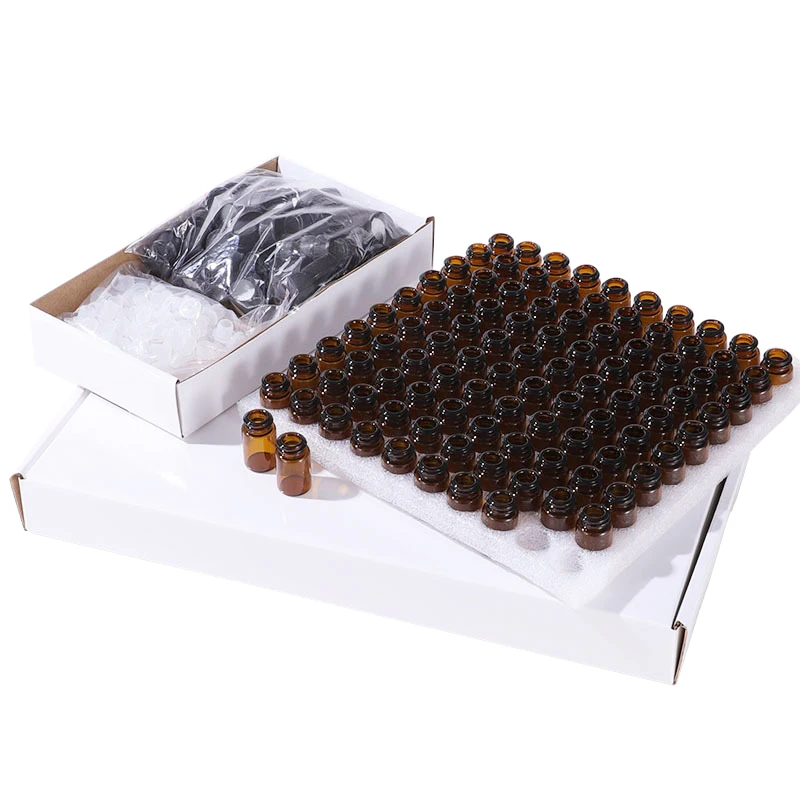 100pcs-amber-glass-vials-1ml-2ml-3ml-essential-oil-sample-bottles-refillable-empty-with-black-caps