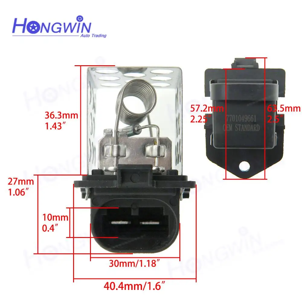 7701049661 8200045082 Radiator Heater Fan Blower Motor Resistor For Renault Clio Espace Laguna Trafic Modus Vel Satis 7700432632