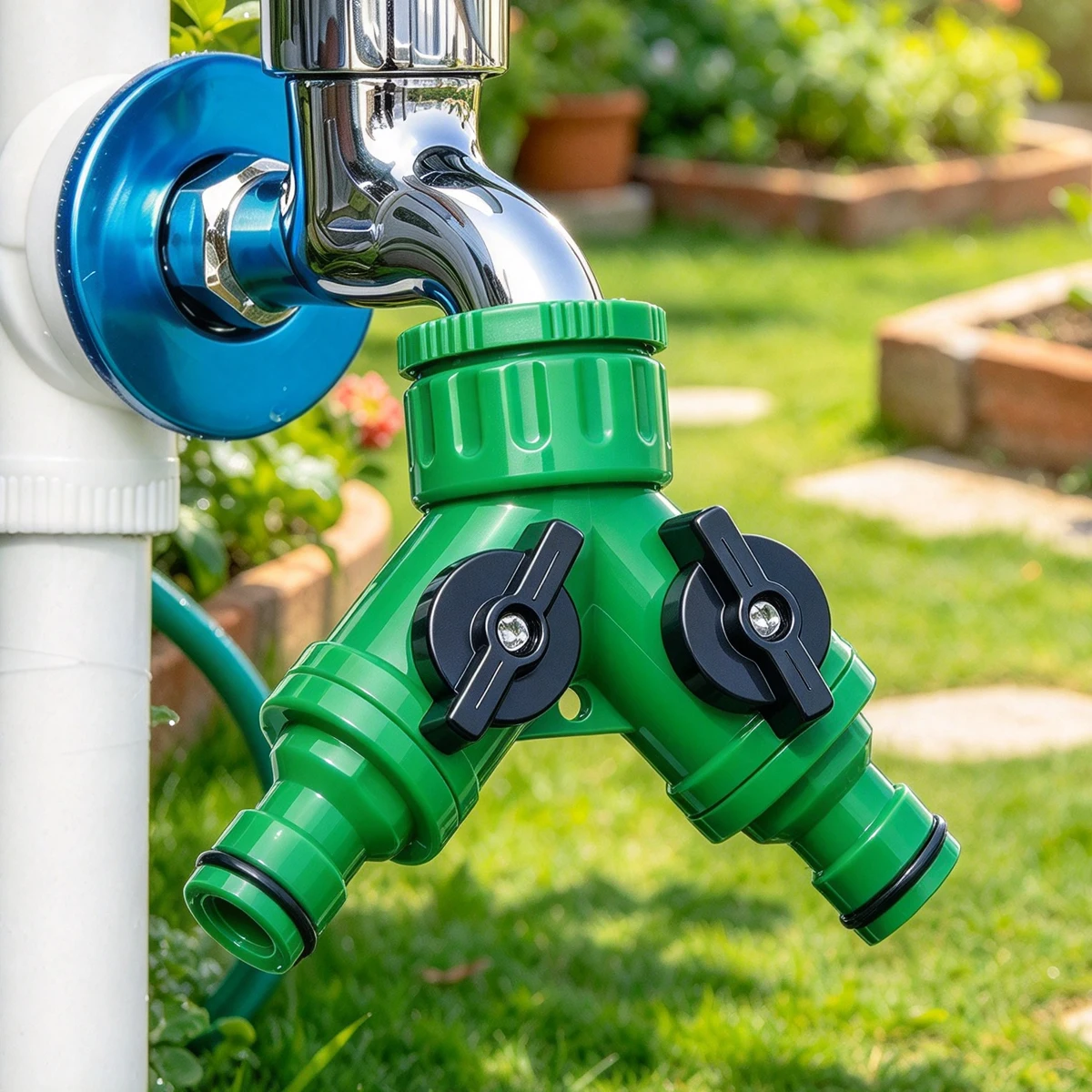 Y-type Water Pipe Joint Converter Hose Diverter Valve Three-way Garden Irrigation System Quick-connect Connector Faucet Splitter