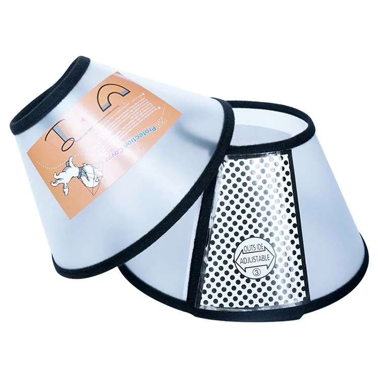1pc Soft Transparent Pet Recovery Collar Elizabethan Cone for Pet Dogs Cats After Surgery Wound Protection XS To XL Sizes