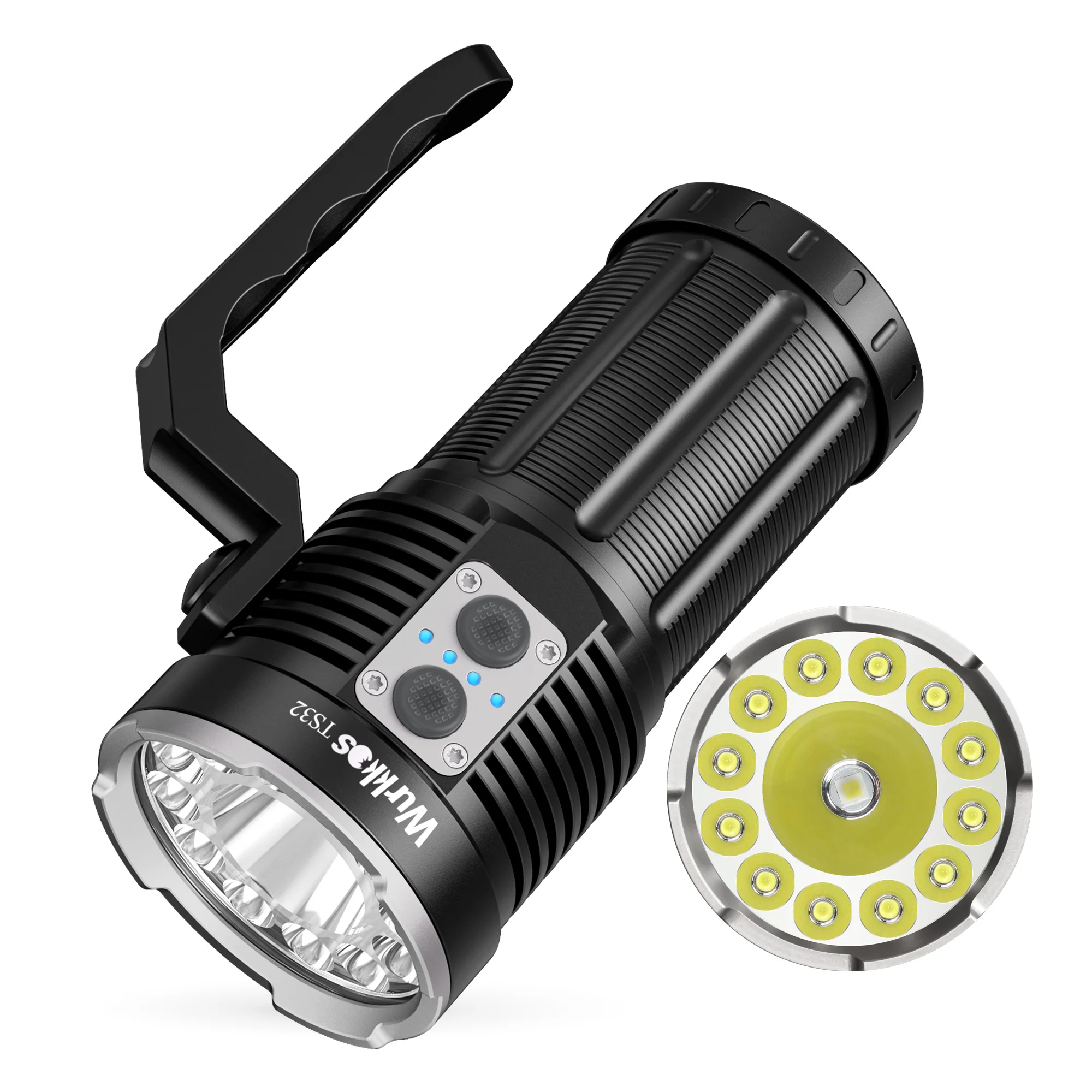 YYHCOutdoor Powerful 15000lm Waterproof  3* 21700 LED Torch High Quality Tactical Light USB C Rechargeable LED Flashlight