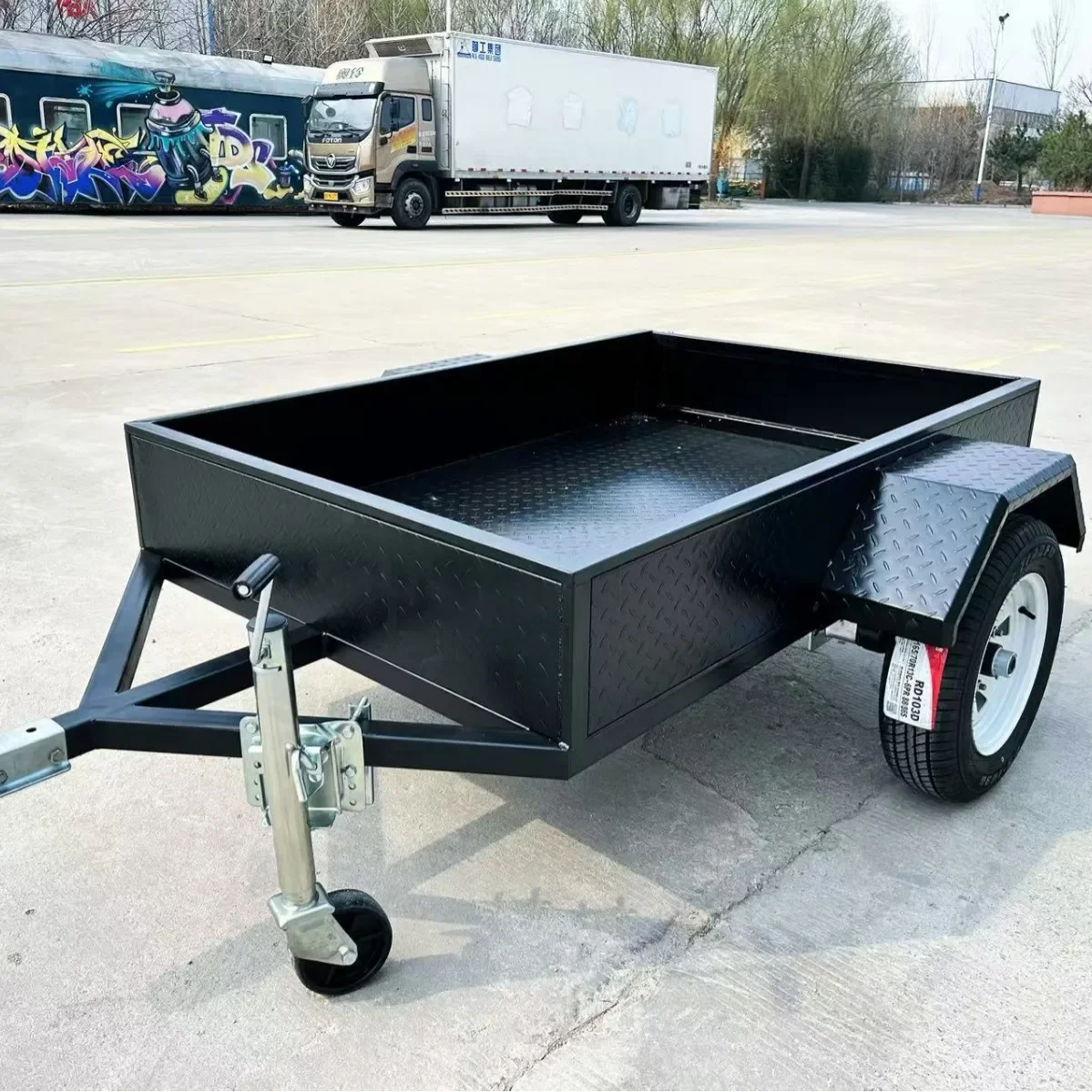 2026 New Fence-Style Tow Trailer for Hauling Goods At Home, Multi-Functional Dump Truck for Off-Road Use