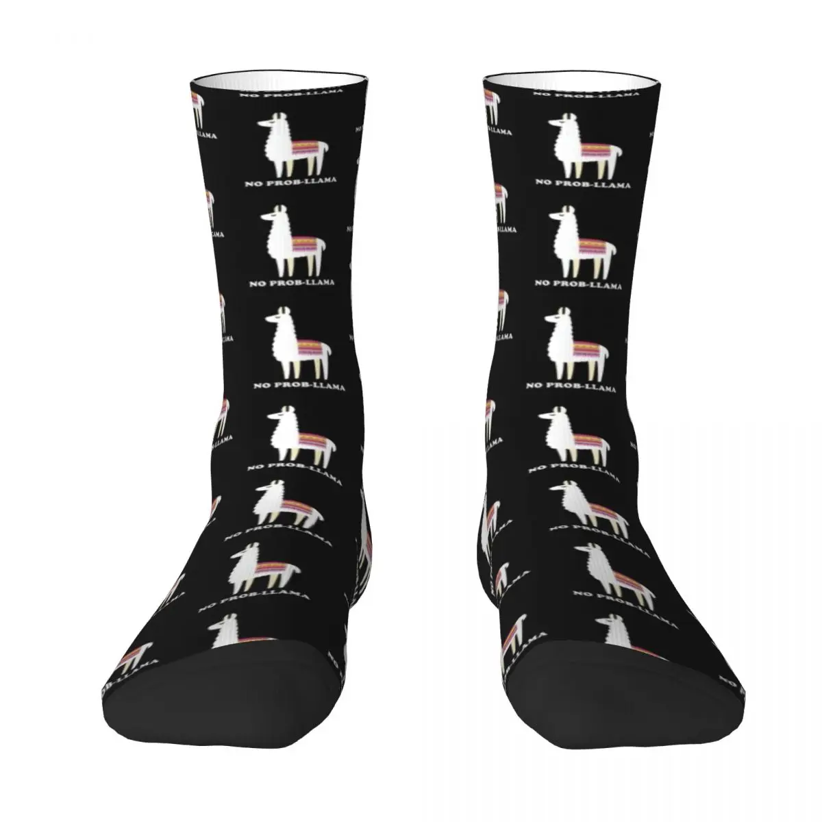 

No Prob-Llama Socks with print tennis anti-slip Rugby Boy Child Socks Women's