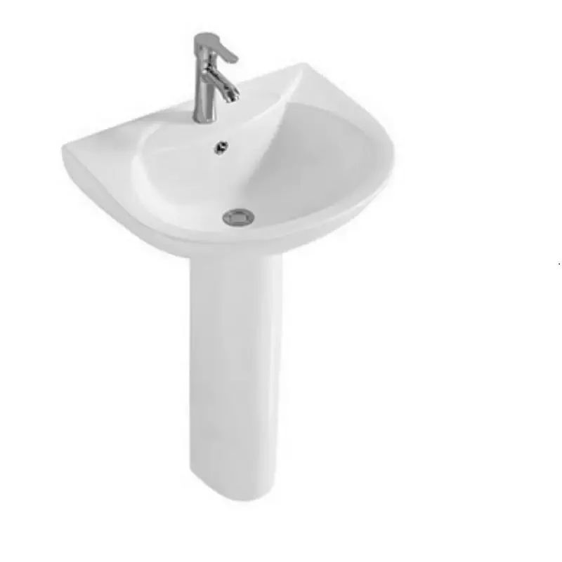 Straight wall row floor row split toilet wash basin two-piece set ceramic toilet