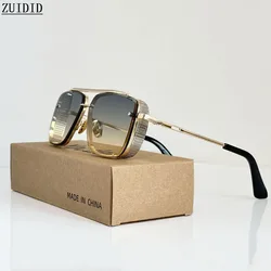 Metal Punk Sunglasses For Men Vintage Square Fashion Glasses 2024 Vacation Sunglasses Women Trendy Gafas De Sol Hombre Zonnebril