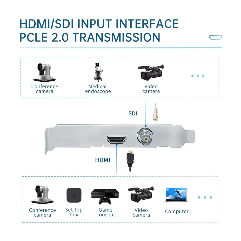 Uc3250hs Game Stream Live-Streaming-Übertragung 1080p obs vmix Wirecast xsplit pcie sdi hdmi Video-Capture-Karten box