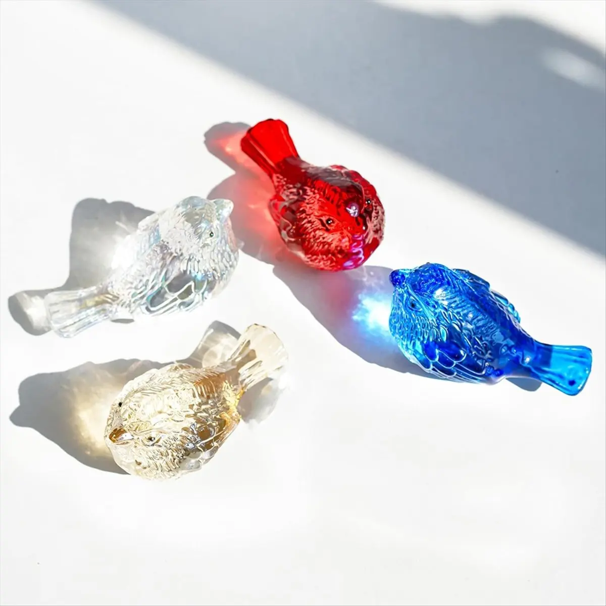 A20I Blown Glass Birds Collectible Figurines Crystal Birds Gifts for Glass Figurines for Animal Lovers for Table Home Decor C