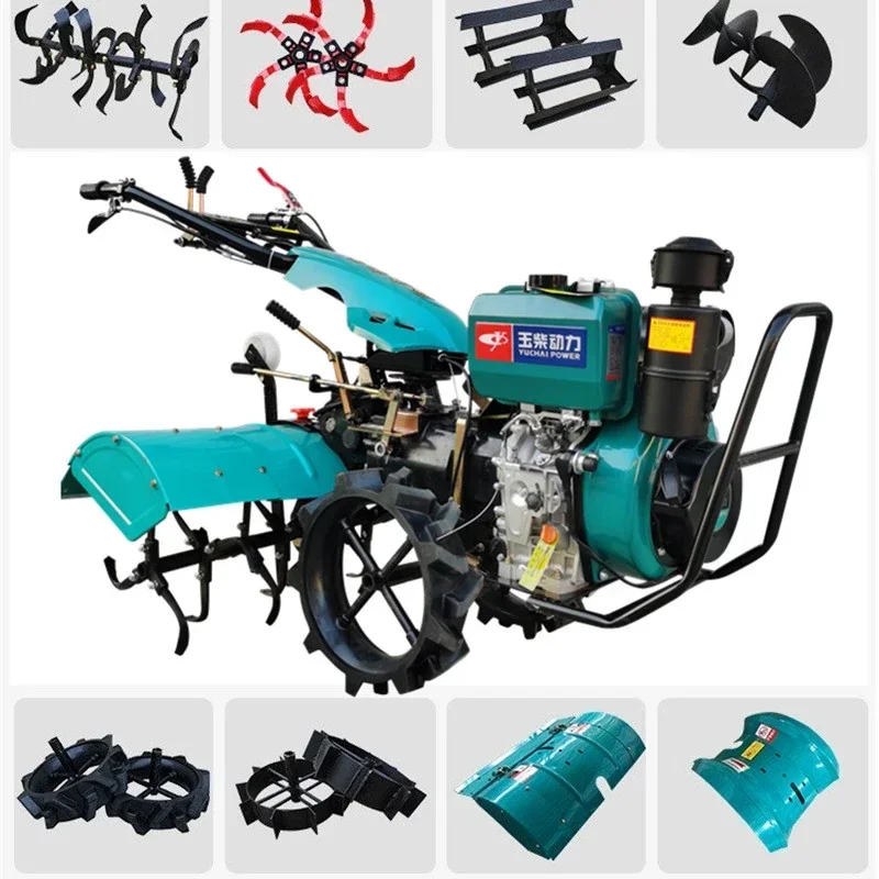 

Cross border authentic products Full Gear Engine Multi-Function Rotary Tiller Furrowing Machine Dual-Use Agricultural